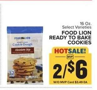 FOOD LION READY TO BAKE COOKIES