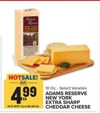 ADAMS RESERVE NEW YORK EXTRA SHARP CHEDDAR CHEESE