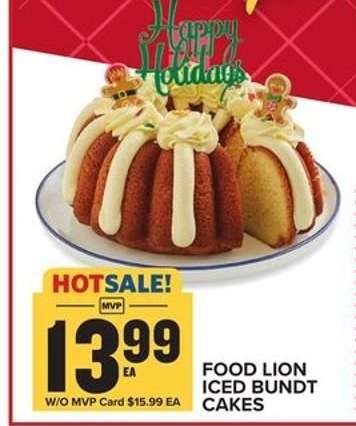 Food Lion Iced Bundt Cakes