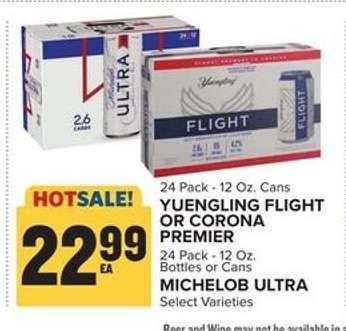 YUENGLING FLIGHT OR CORONA PREMIER