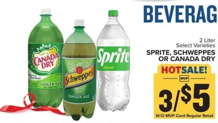 Sprite, Schweppes or Canada Dry