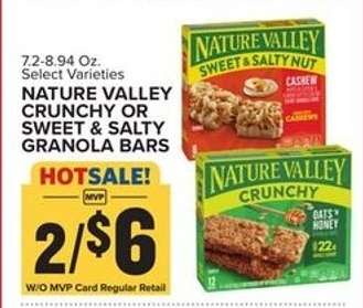 Nature Valley Crunchy or Sweet & Salty Granola Bars