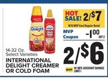 INTERNATIONAL DELIGHT CREAMER OR COLD FOAM