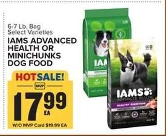 IAMS Advanced Health or Minichunks Dog Food