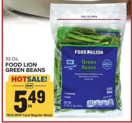 FOOD LION GREEN BEANS