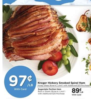 Kroger Hickory Smoked Spiral Ham