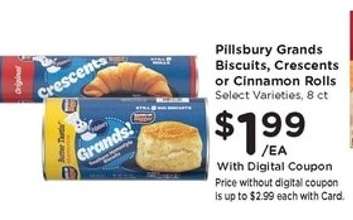 Pillsbury Grands Biscuits, Crescents or Cinnamon Rolls