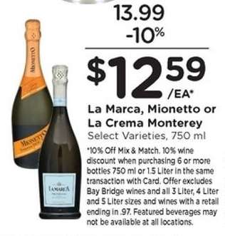 La Marca, Mionetto or La Crema Monterey