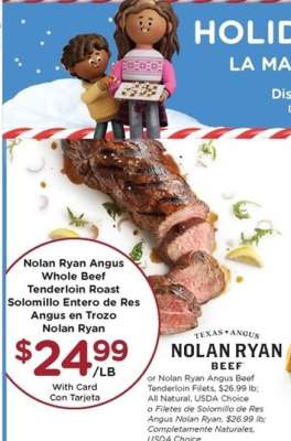 Nolan Ryan Angus Whole Beef Tenderloin Roast