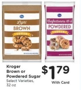 Kroger Brown or Powdered Sugar
