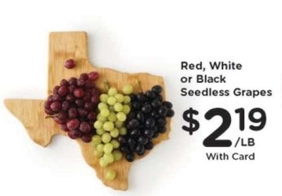 Red, White or Black Seedless Grapes