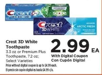 Crest 3D White Toothpaste