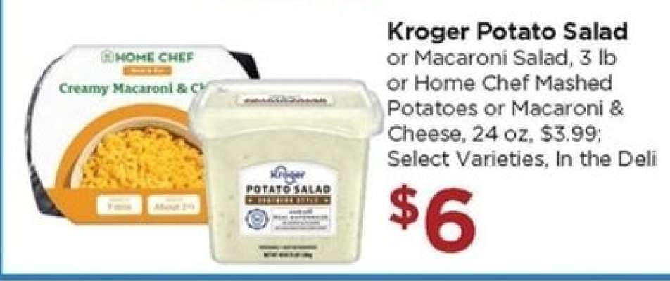 Kroger Potato Salad or Macaroni Salad
