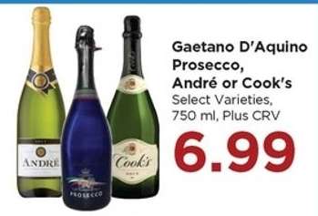 Gaetano D'Aquino Prosecco, André or Cook’s