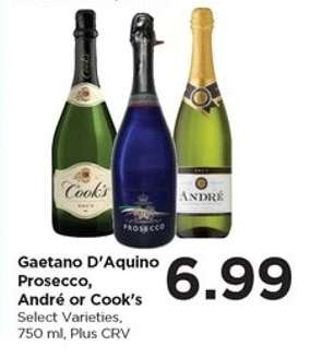 Gaetano D'Aquino Prosecco, André or Cook’s