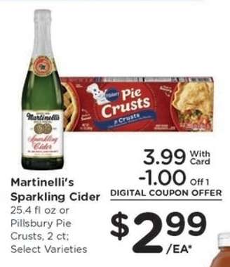 Martinelli's Sparkling Cider or Pillsbury Pie Crusts