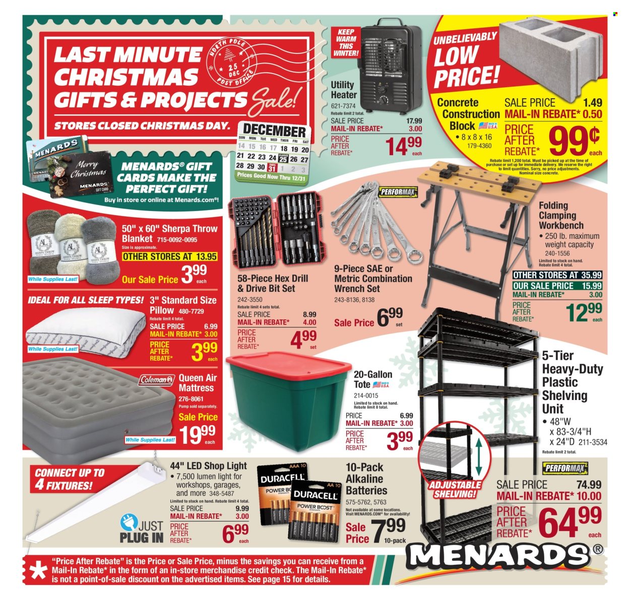 Menards ad - 12/18/2025 - 12/31/2025. Page 1