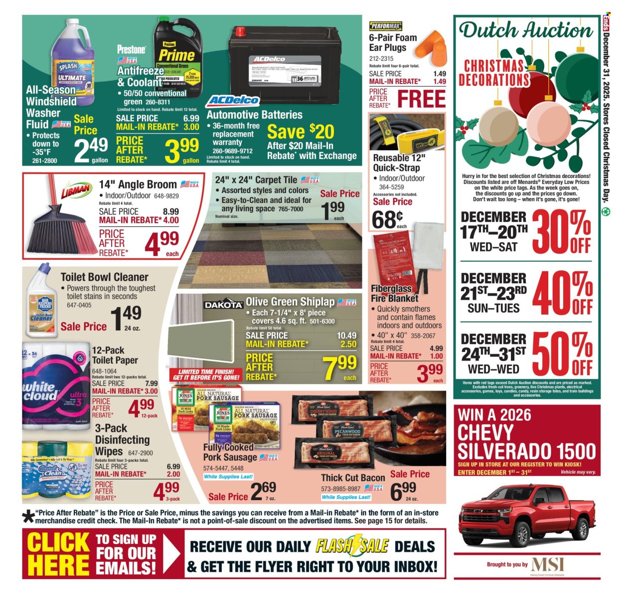 Menards ad - 12/18/2025 - 12/31/2025. Page 22