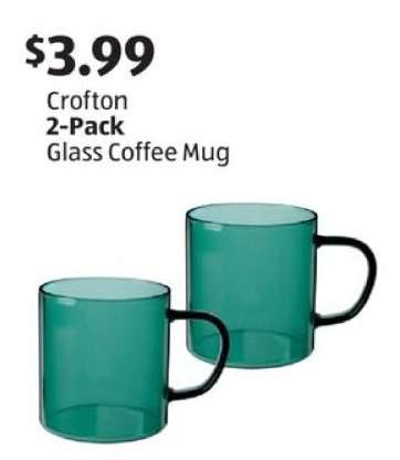 Crofton 2-Pack Glass Coffee Mug
