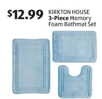 KIRKTON HOUSE 3-Piece Memory Foam Bathmat Set