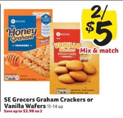 SE Grocers Graham Crackers or Vanilla Wafers