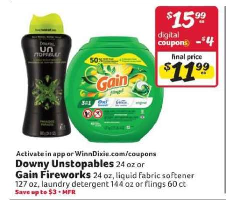 Downy Unstopables or Gain Fireworks