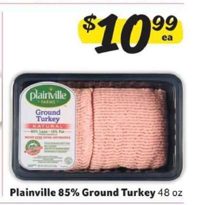 Plainville 85% Ground Turkey