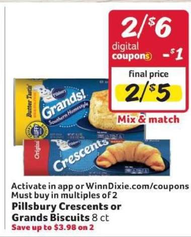 Pillsbury Crescents or Grands Biscuits