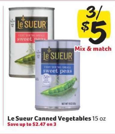 Le Sueur Canned Vegetables