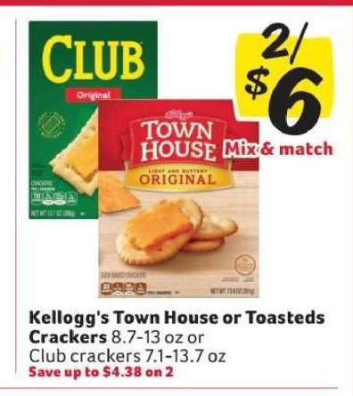 Kellogg's Town House or Toasteds Crackers
