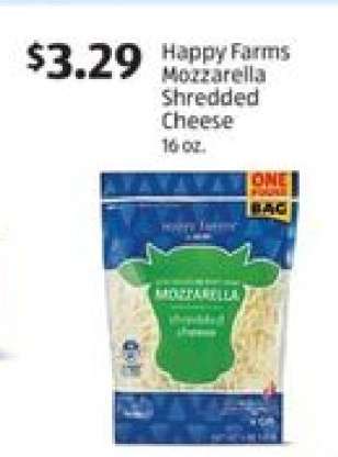 Happy Farms Mozzarella Shredded Cheese