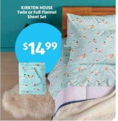 KIRKTON HOUSE Twin or Full Flannel Sheet Set