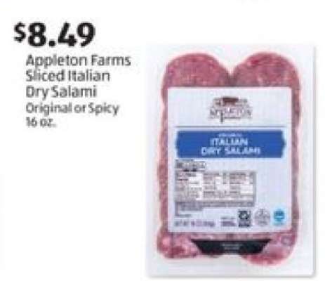 Appleton Farms Sliced Italian Dry Salami