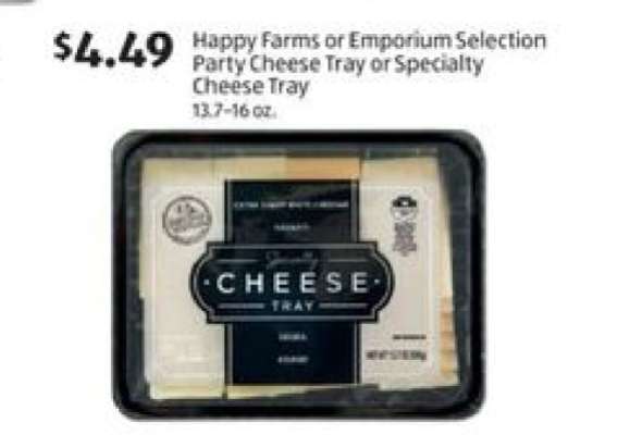 Happy Farms or Emporium Selection Party Cheese Tray or Specialty Cheese Tray