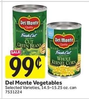Del Monte Vegetables*