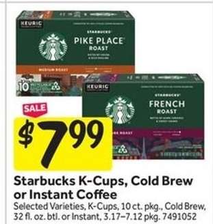 Starbucks K-Cups, Cold Brew or Instant Coffee