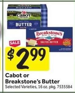 Cabot or Breakstone’s Butter