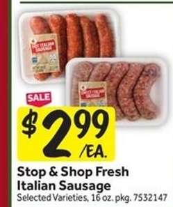 Stop & Shop Fresh Italian Sausage