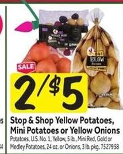 Stop & Shop Yellow Potatoes, Mini Potatoes or Yellow Onions