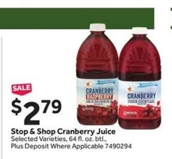 Stop & Shop Cranberry Juice