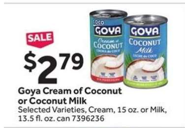 Goya Cream of Coconut or Coconut Milk
