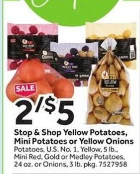 Stop & Shop Yellow Potatoes, Mini Potatoes or Yellow Onions