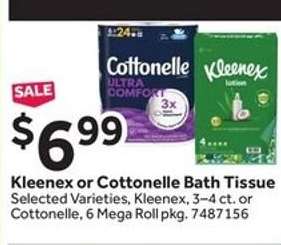 Kleenex or Cottonelle Bath Tissue