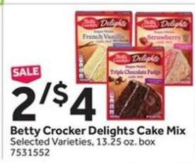 Betty Crocker Delights Cake Mix
