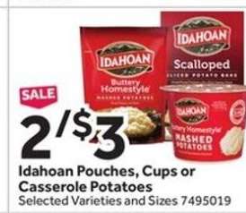 Idahoan Pouches, Cups or Casserole Potatoes