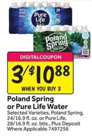 Poland Spring or Pure Life Water
