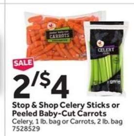 Stop & Shop Celery Sticks or Peeled Baby-Cut Carrots