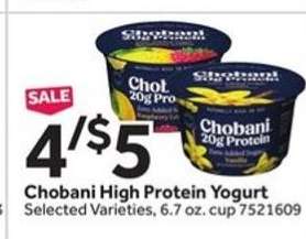 Chobani High Protein Yogurt