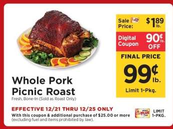 WHOLE PORK PICNIC ROAST