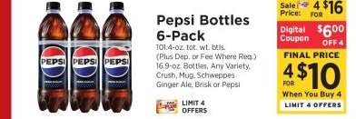 Pepsi Bottles 6-Pack